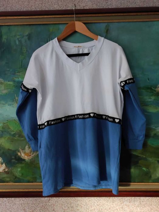 bluza bluzka sportowa koszula  elastyczna bawełniana oversize