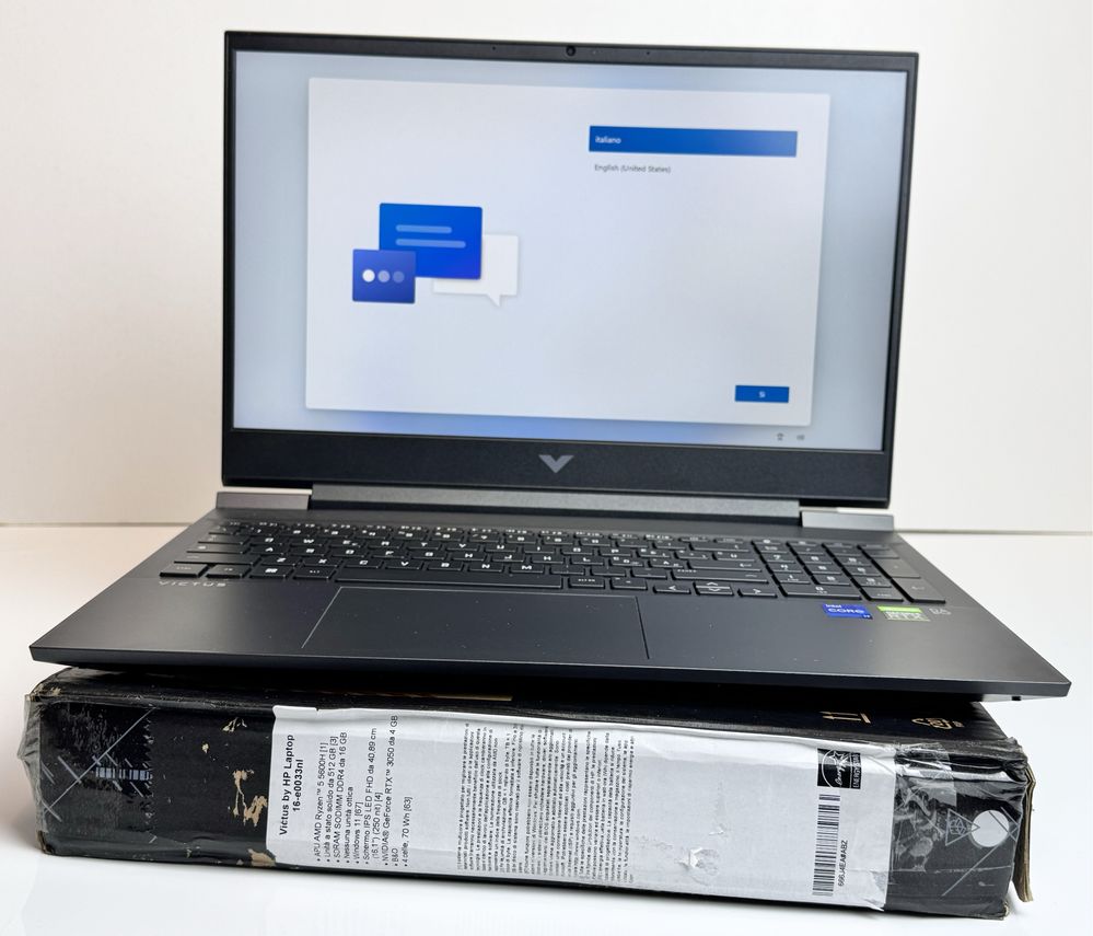 HP Victus 16-e0033nl і7 R5-5600H 16 ГБ 512 ГБ GeForce RTX 3050 4 ГБ