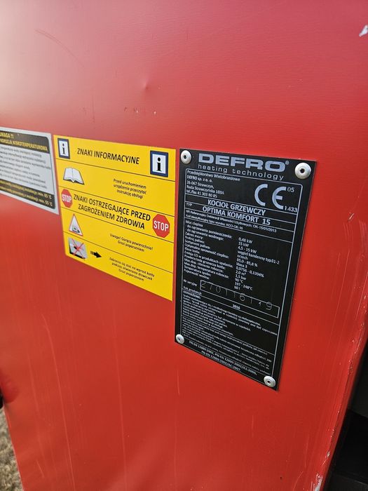 Kocioł piec Defro optima komfort 15kw mało używany