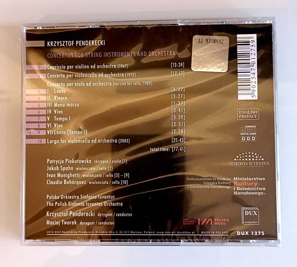 Penderecki: Concertos For Wind Instruments - płyta cd. nowa