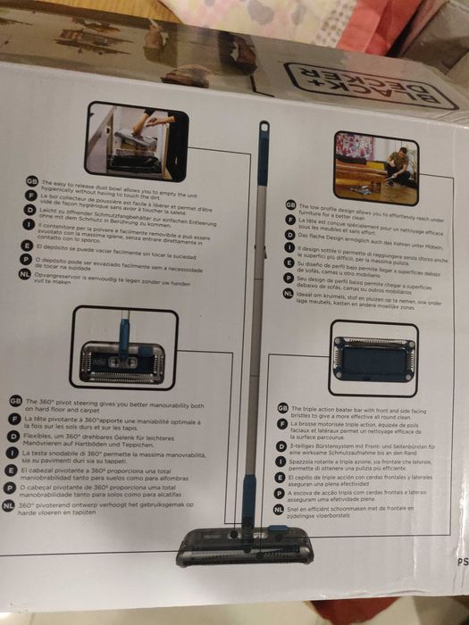 Vassoura aspirador da Black + Decker