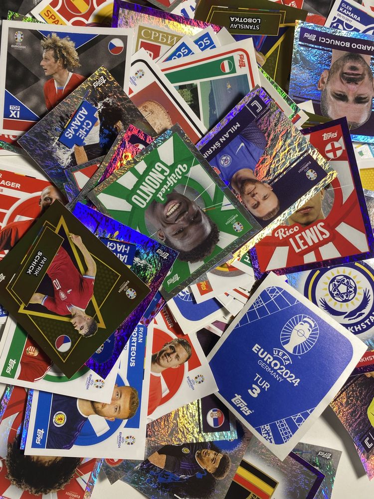 Cromos regulares da Topps do Euro 2024