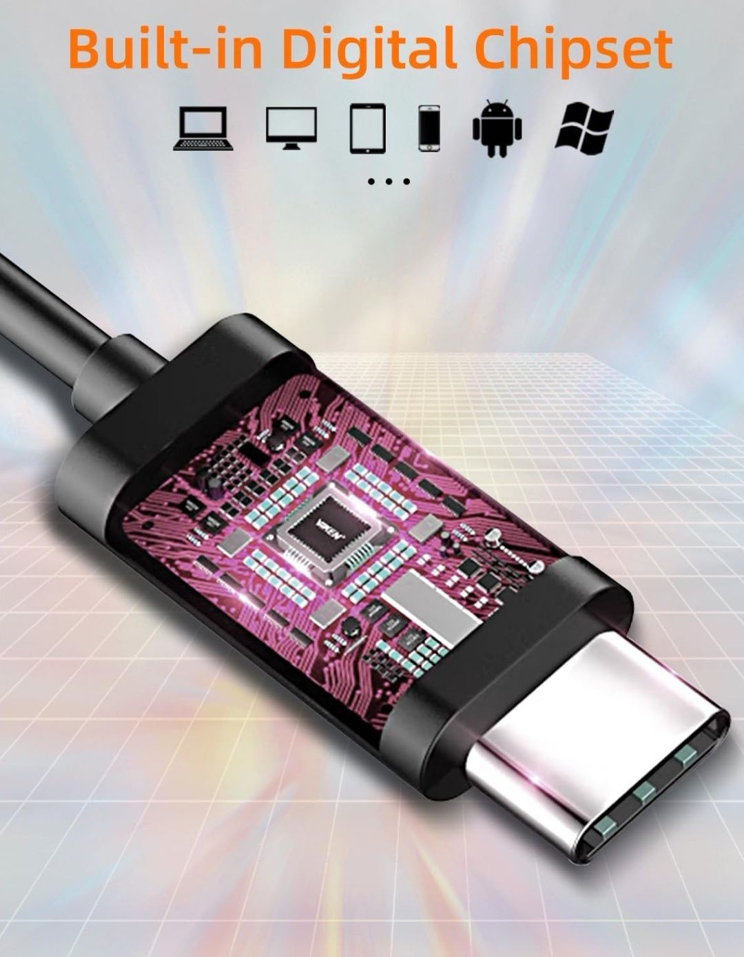 MAS CARNEY TH6 USB C; Słuchawki USB-C czarne i białe komplet 2 szt