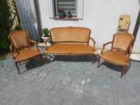 Zestaw sofa + 2 fotele Ludwikowskie