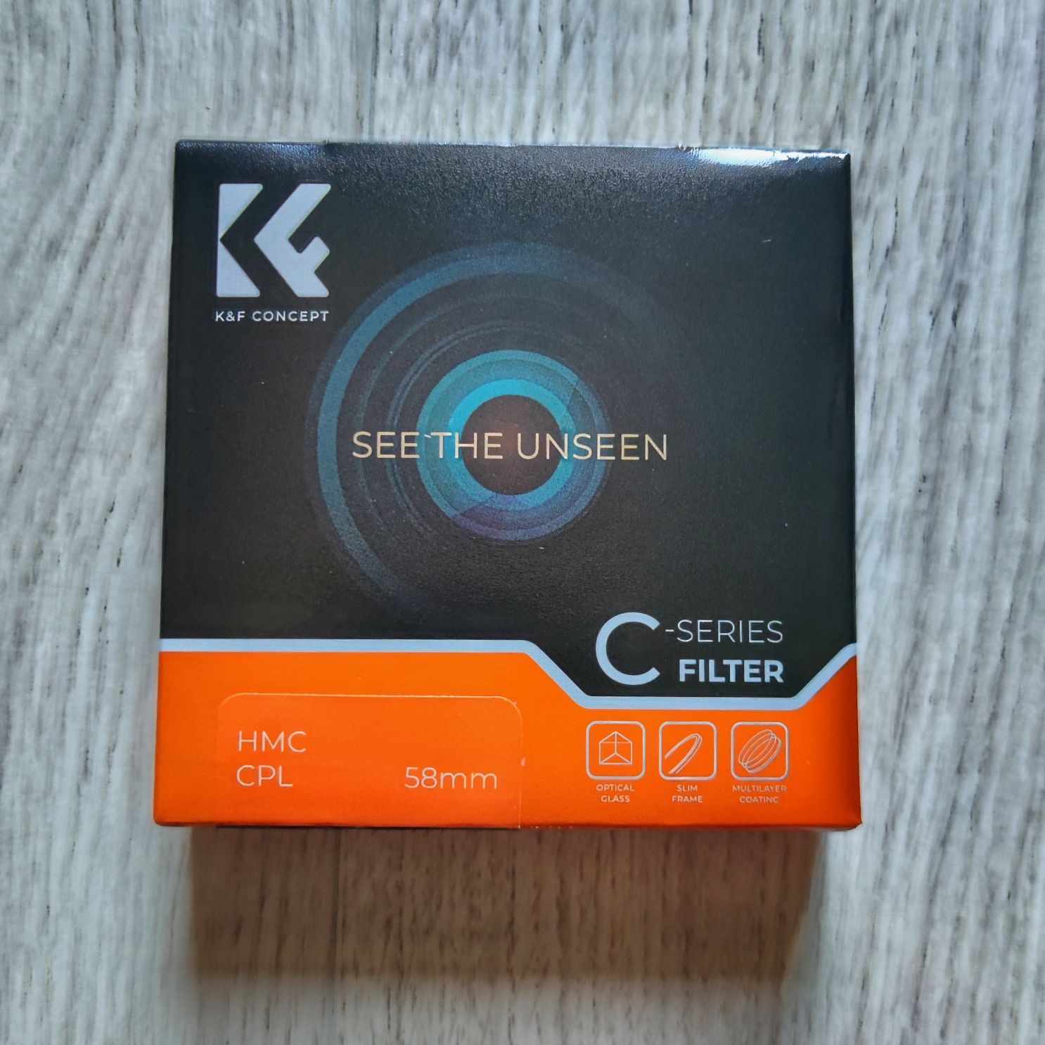 Поляризаційний (CPL) фільтр K&F Concept C-series HMC, 58 мм