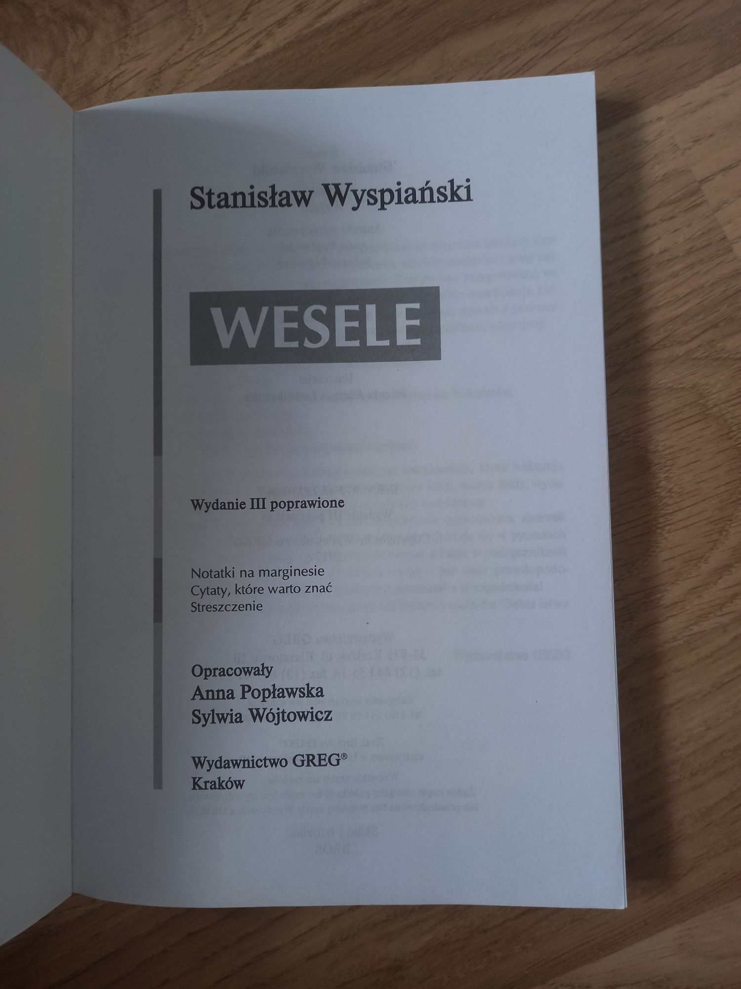 "Wesele" Stanisław Wyspiański