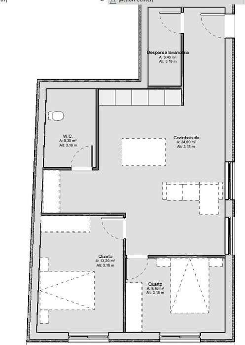 Apartamento no centro do Marco