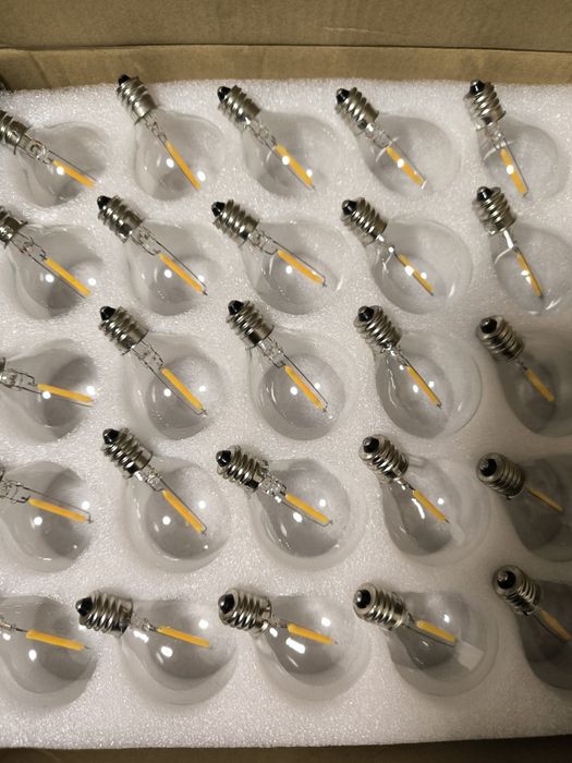 Лампа G40 E12 1w для гірлянди та декоративного освітлення 4шт