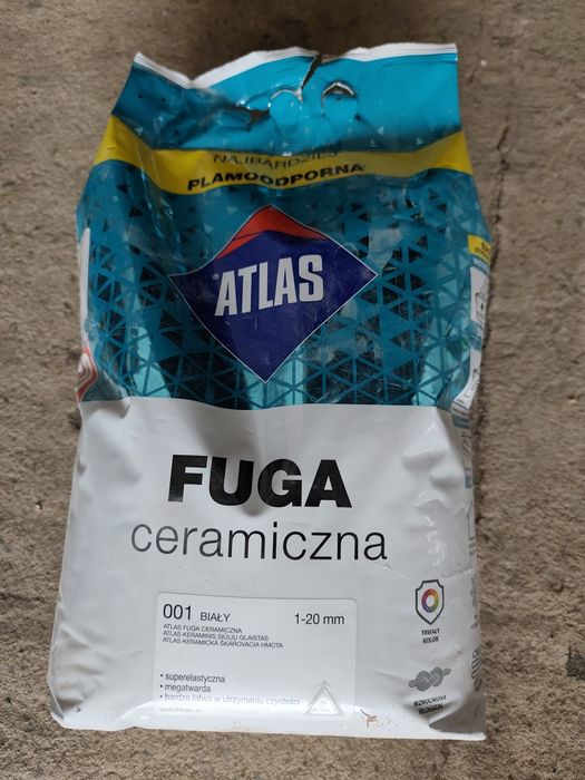 Fuga ceramiczna Biała 001 Atlas 5 kg
