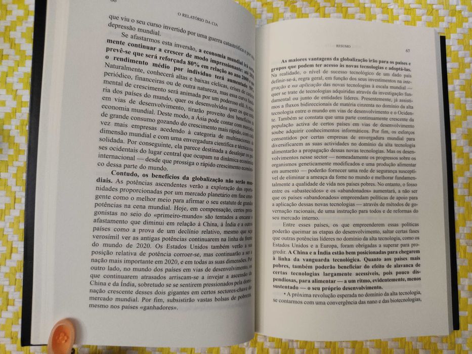 O RELATÓRIO DA CIA
Como Será o Mundo em 2020?