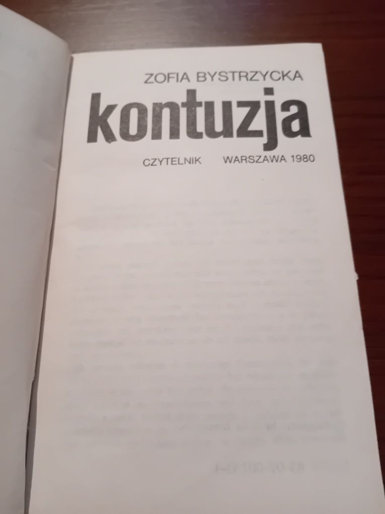 Zofia Bystrzycka Kontuzja