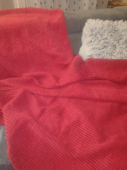 Плед шикарний червоний вельвет