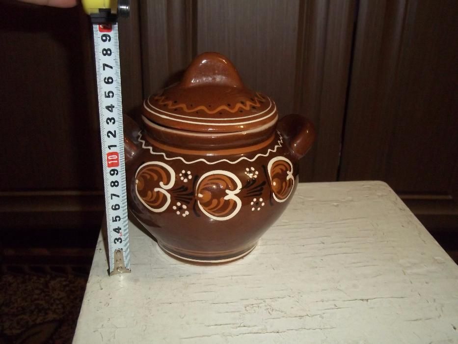 Горшок с крышкой .Керамика
