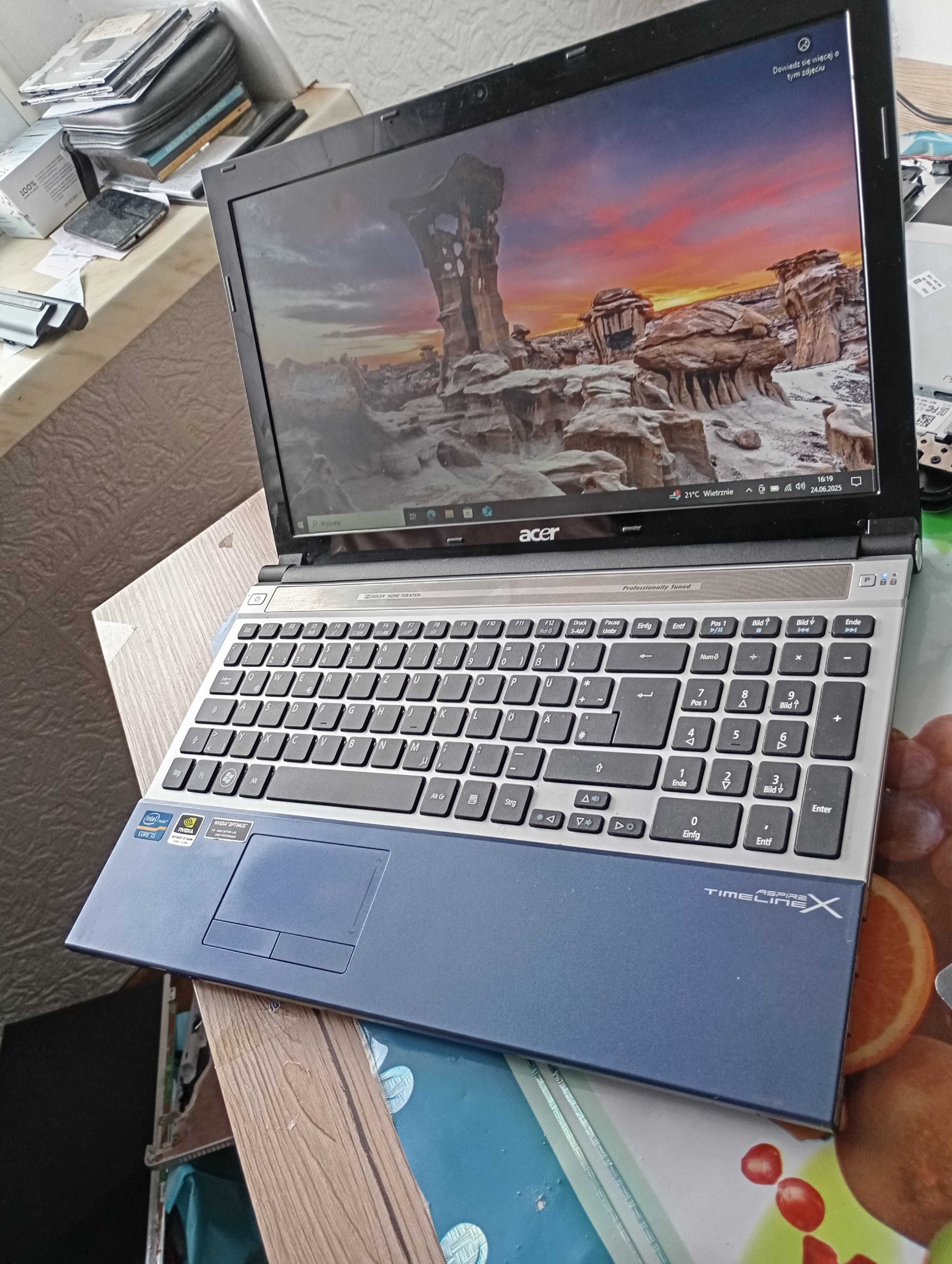 sprzedam acer intel core i5-2,40ghz 2,40ghz ,4watk, nvidia geforce 2gb