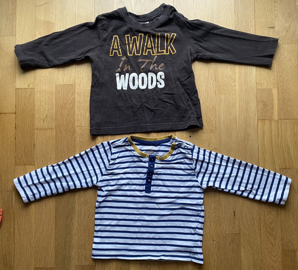Zestaw 7 bluzek z długim rękawem roz. 80 Cool Club Primark Mini Rebel