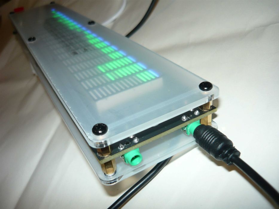 LED 25 cm wskaźnik Analizator sygnału audio spectrum widmo korektor