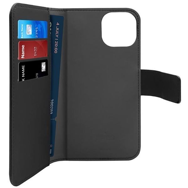 Etui Portfelowe Z Magnesem do iPhone'a 14 Plus / 15 Plus - Czarne