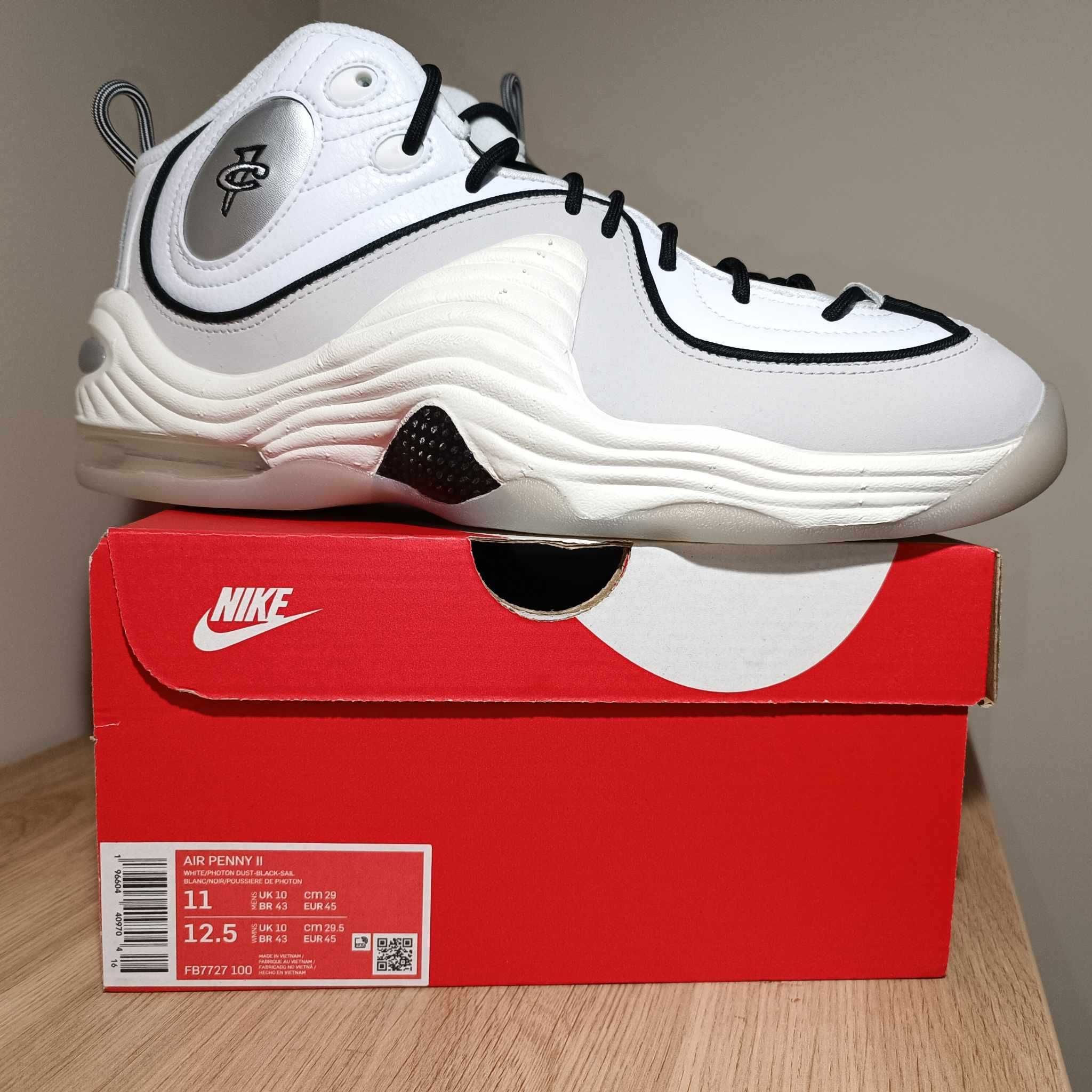 Nike Air Penny II r. 45 (29 cm) White/Photon Dust-Black-Sail