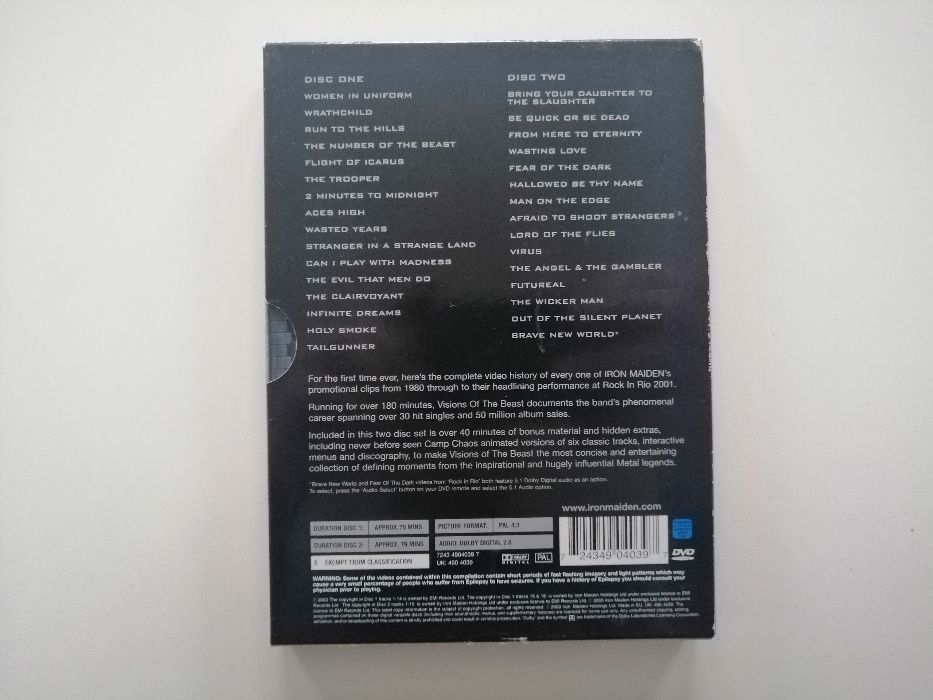 DVD IRON MAIDEN Visions of The Beast Pierwsze wydanie BOX !