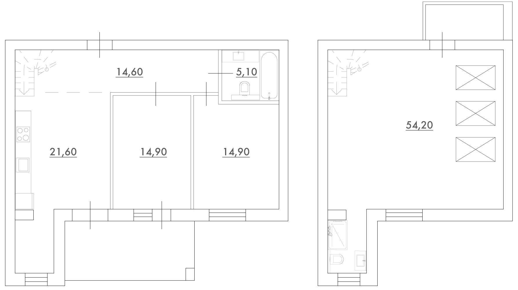 2-рівнева квартира з терасою в ЖК Альпійське містечко/Desna Residence