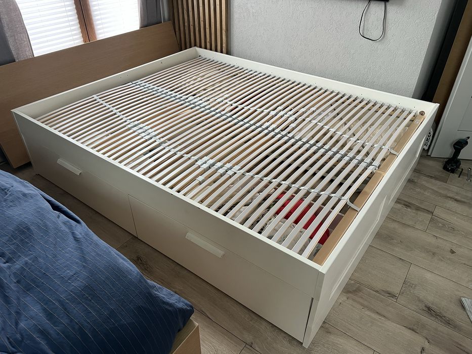 Łóżko Ikea Brimnes 160x200 z szufladami
