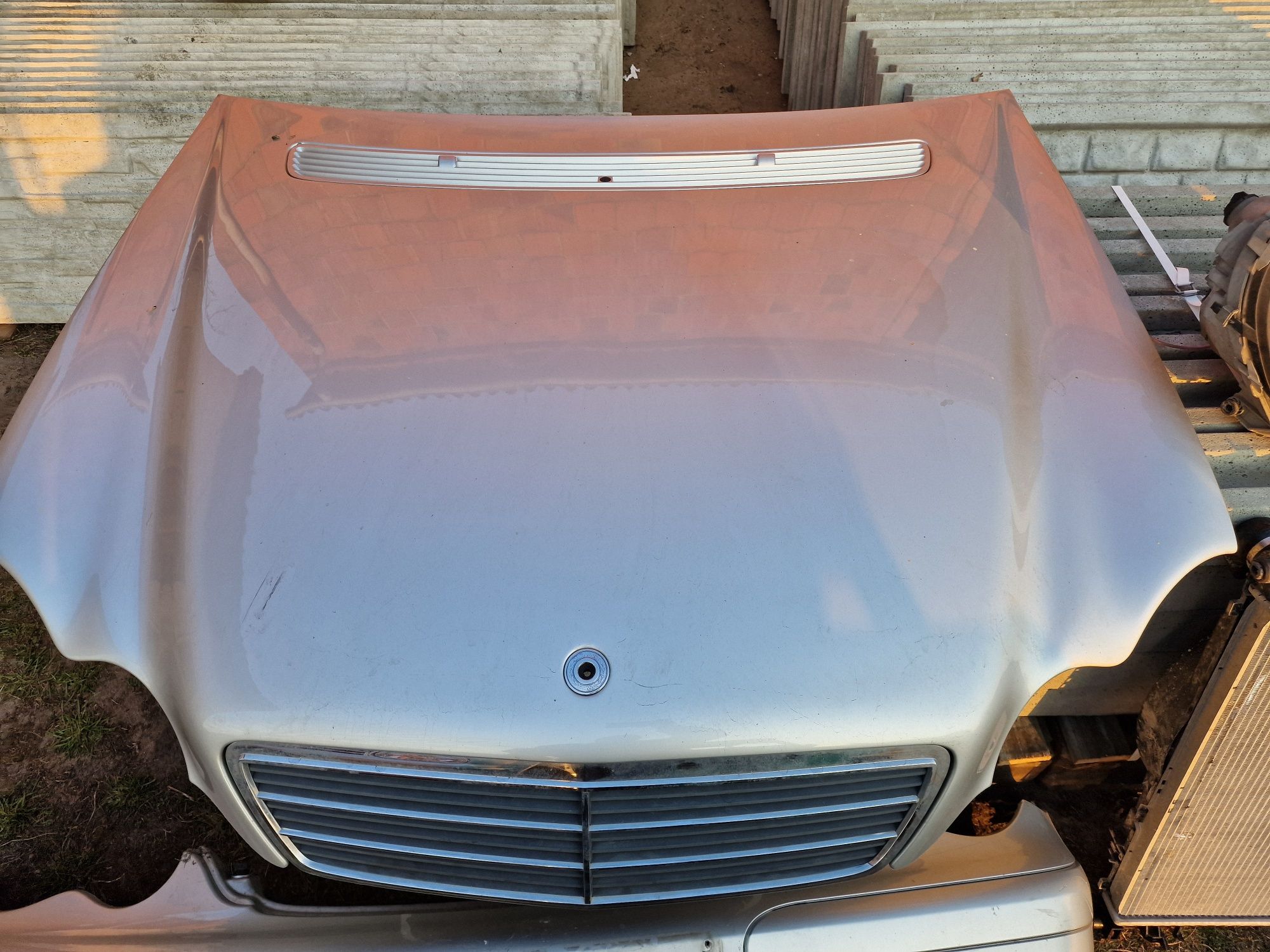 Mercedes w203 maska zderzak lampy chłodnice