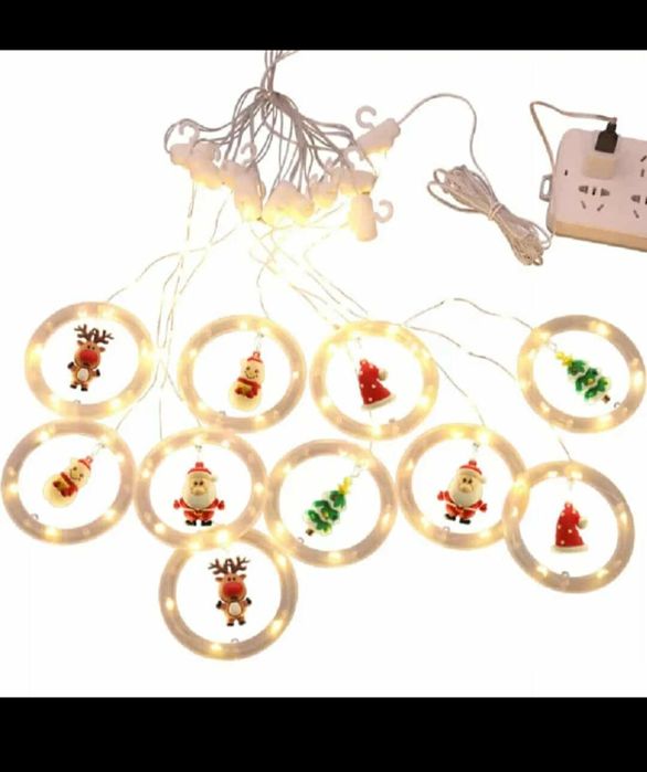 Girlanda kurtyna  LED wewnątrz kolorowe bąbki 3m