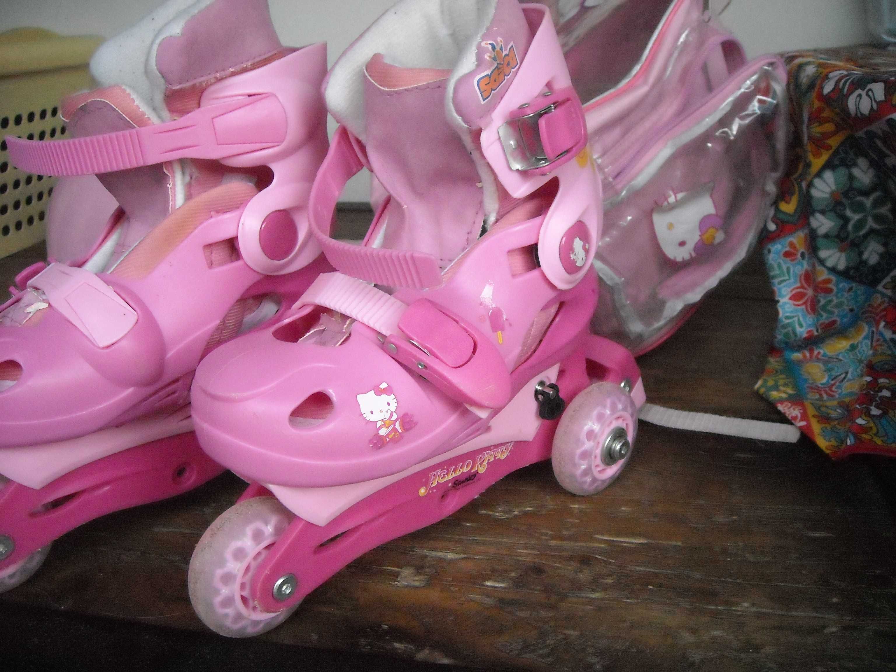 Conjunto de patins Hello Kitty