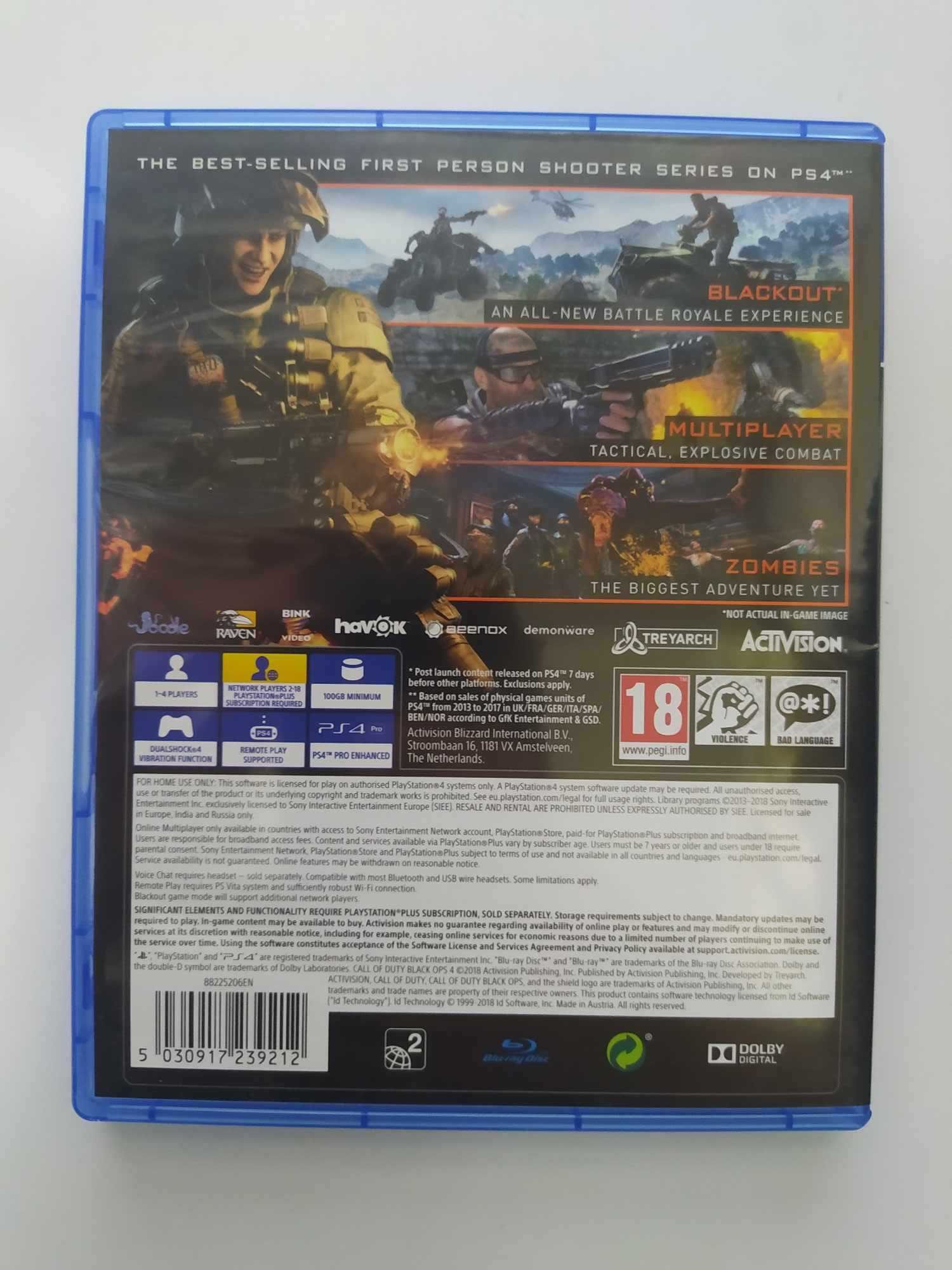 Call of Duty: Black Ops 4 PS4 Angielska wersja gry