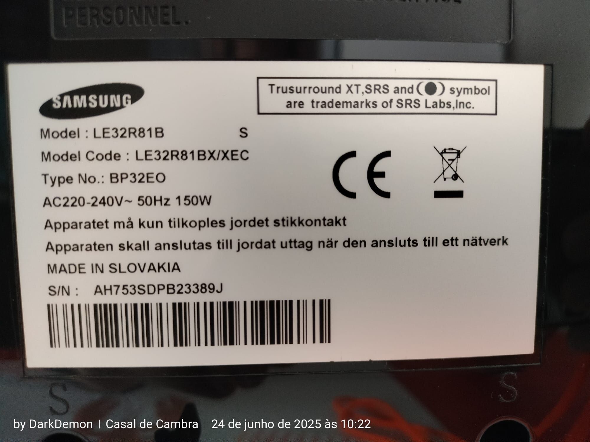 Tv Samsung 32' HD