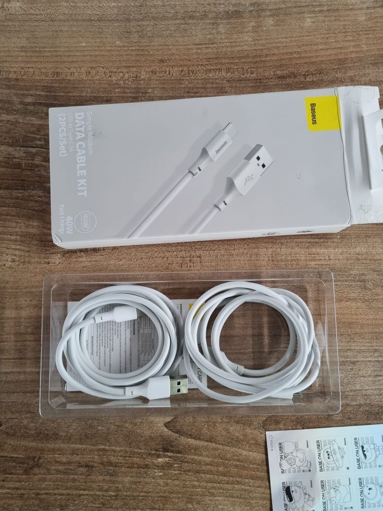 Baseus przewody usb c 1,5 m 2szt