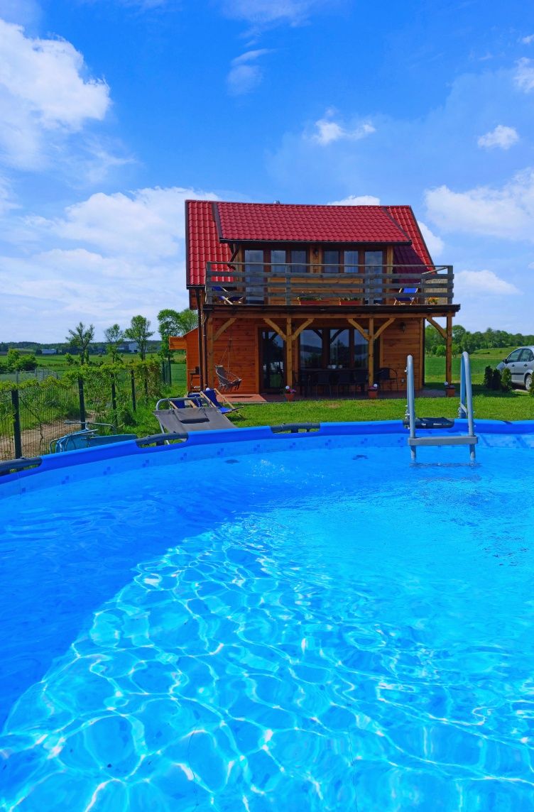 Domek Balia z jacuzzi. SAUNA Basen MAZURY Kominek