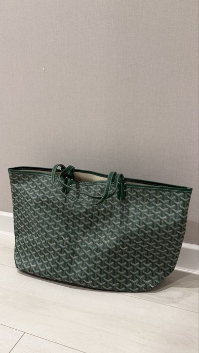 Сумка велрка шоппер Goyard зелена