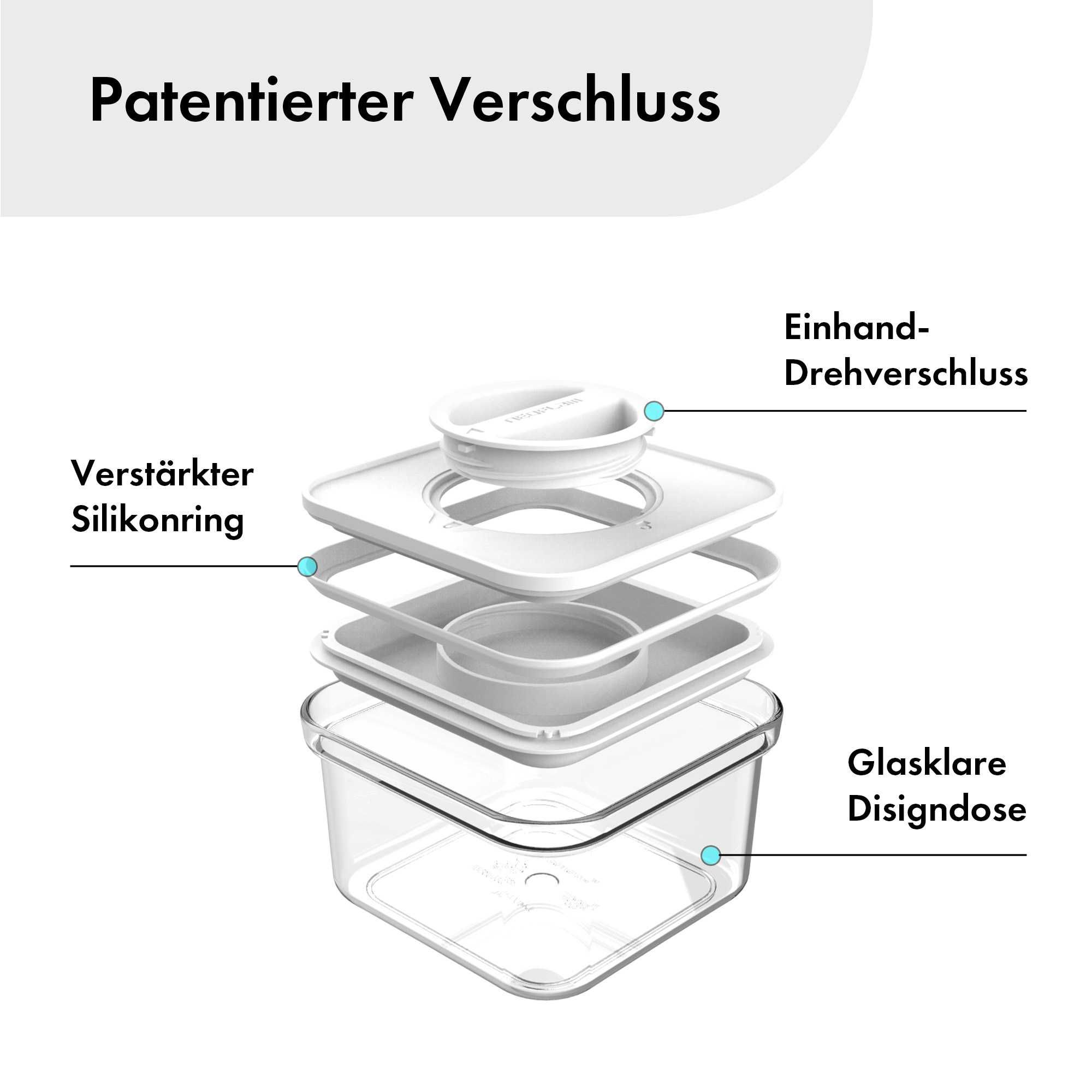 Zestaw pojemników pudełek na żywność NEOFLAM Smart Seal 4 szt. WHITE