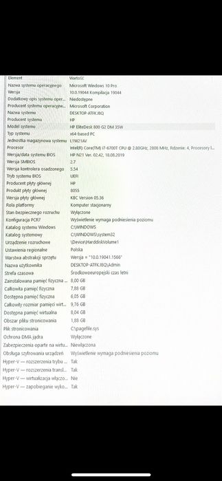 Komputer hp EliteDesk 800 G2 DM 35W
