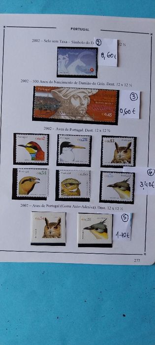 Selos de Portugal. Ano 2002. Novos c/ Goma original. Ref.22/08
