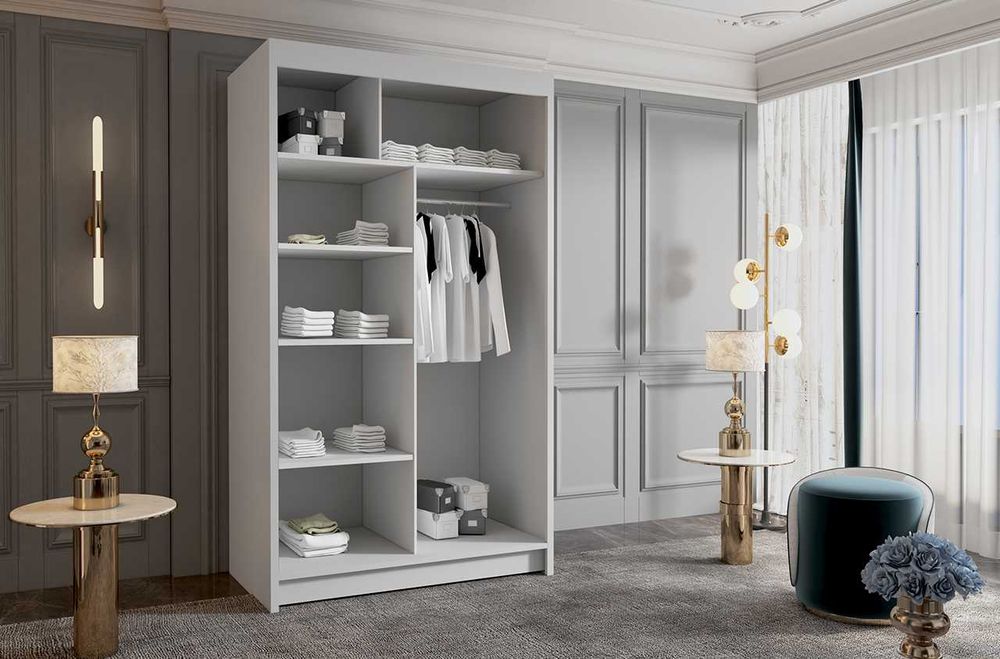 SZAFA przesuwna 100 cm szeroka NOWA OD PRODUCENTA złote wykończenie