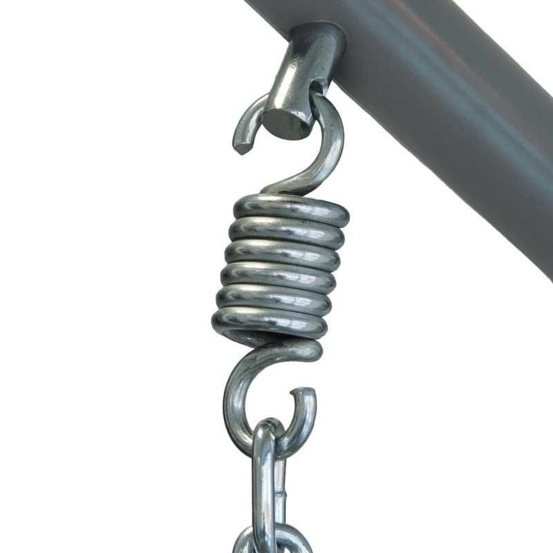 Fotel kokon ogrodowy bujany – SZARY | TECHNORATTAN | MAX 130 KG