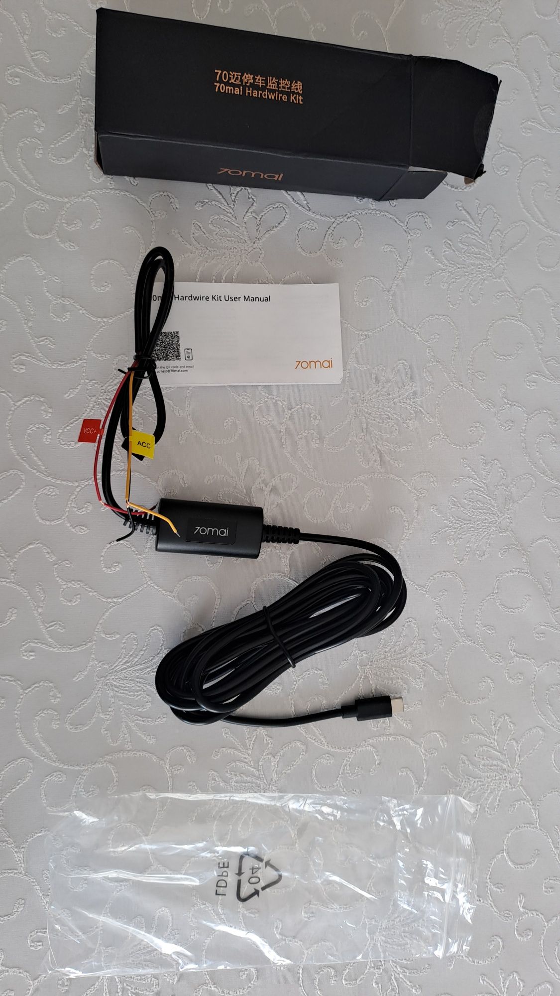 Kabel parkingowy do kamery 70mai końcówka USB Typu-c