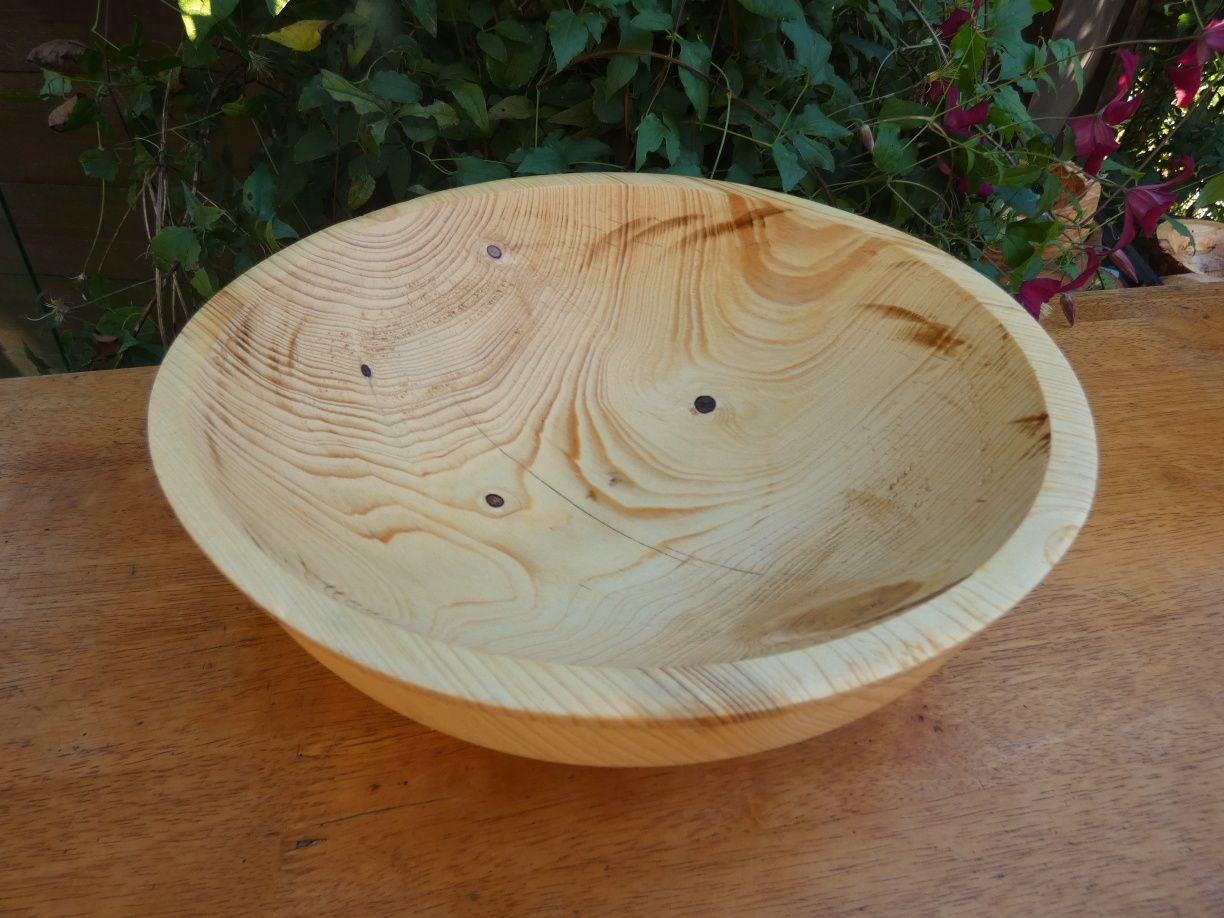 Miska misa drewniana świerk handmade wooden bowl boho rękodzieło etno