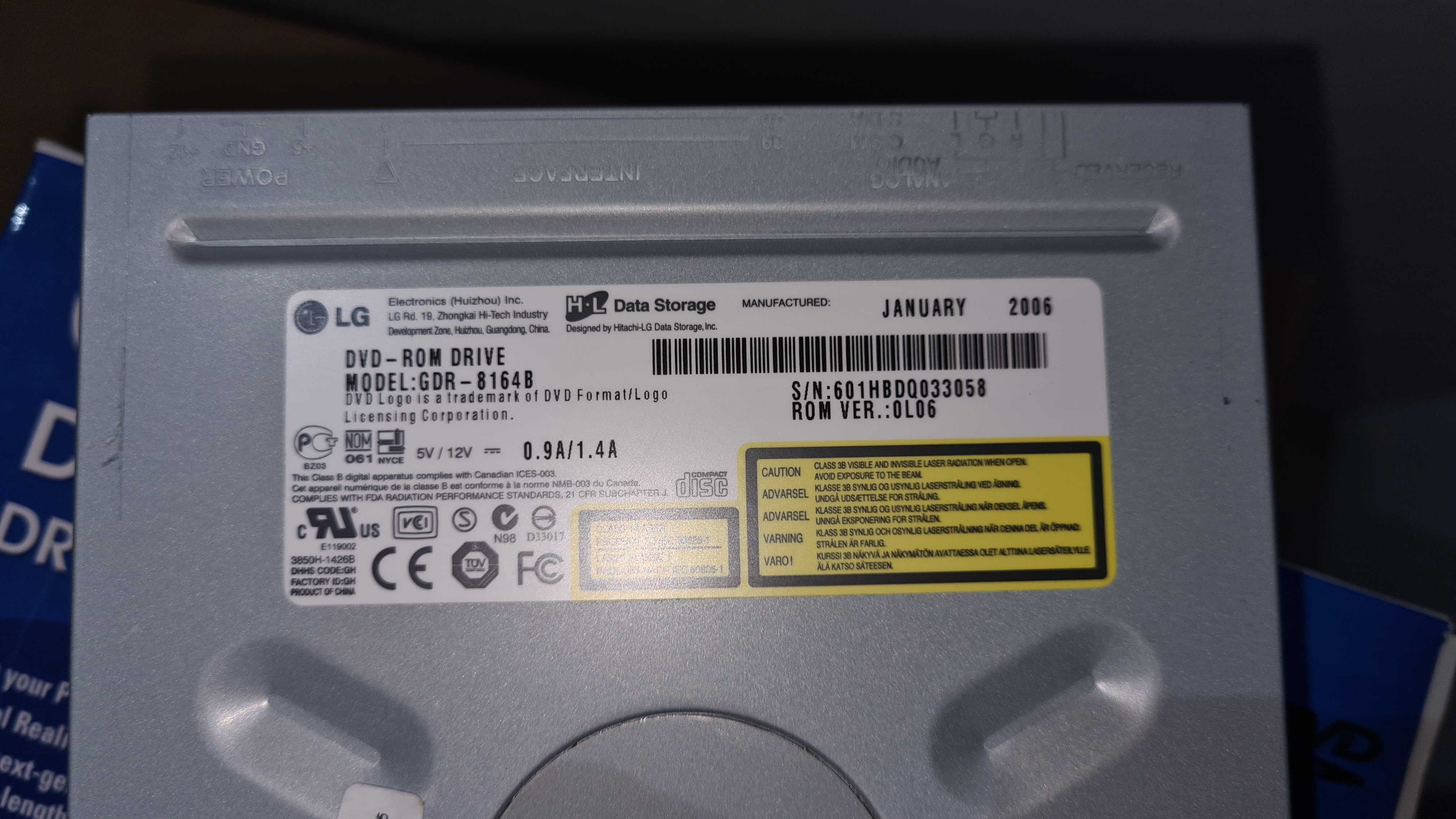 DVD ROM Drive LG DRD-8160B