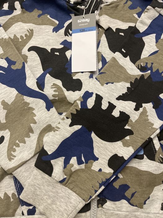 Bluza dla chłopca szara nowa Sinsay 128 cm