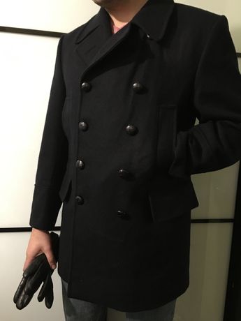 Мужское шерстяное пальто бушлат L-XL, 48-50/чоловіче пальто бушлат
