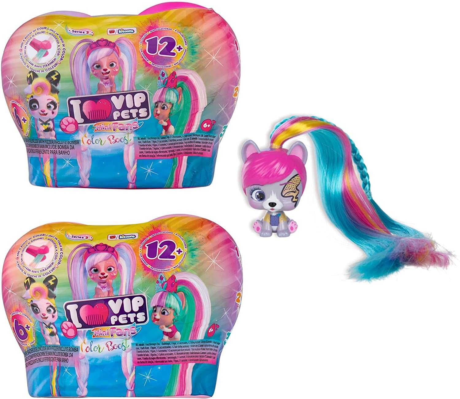 Вип Петс мини любимец с длинными волосами VIP Pets Mini Color Boost S2
