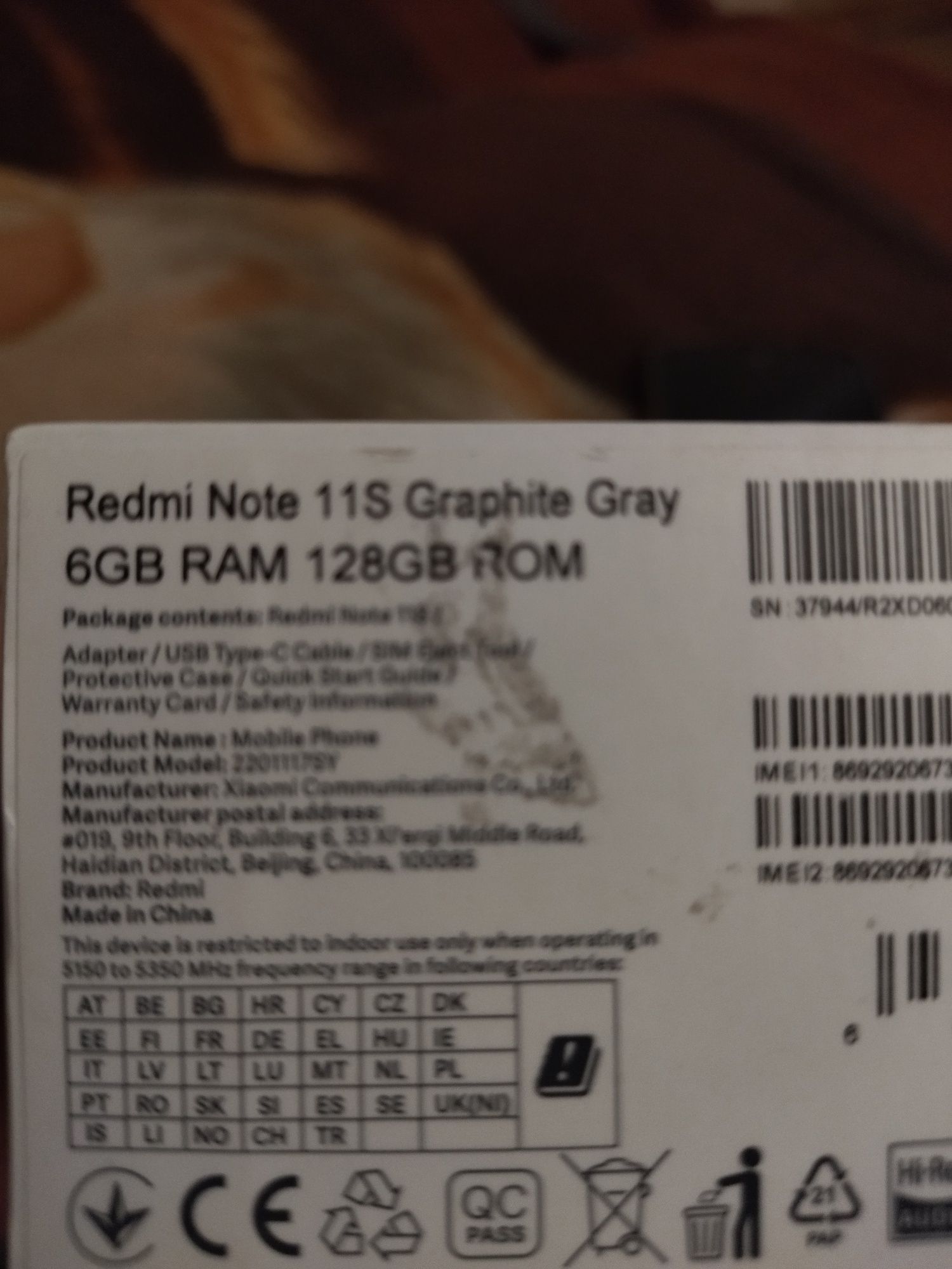 Xiaomi redmi note 11s 6/128