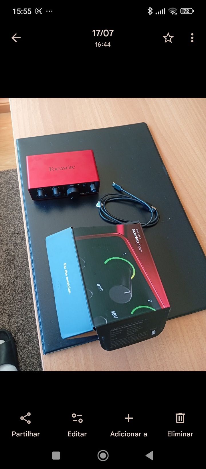 Interface focusrite solo 4 geração recente Nova