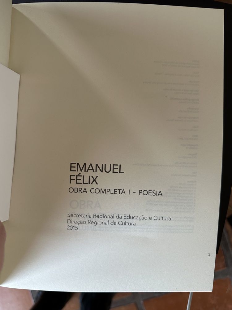 conjunto 3 livros de Emanuel Félix - A Obra completa de poesia.