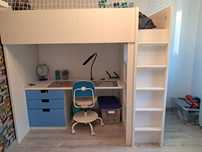 Łóżko z biurkiem Smastad Ikea