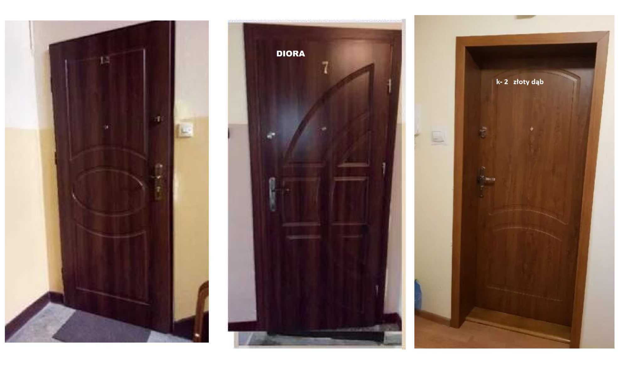 Drzwi wejściowe zewnętrzne z montażem , wzmocnione do mieszkania
