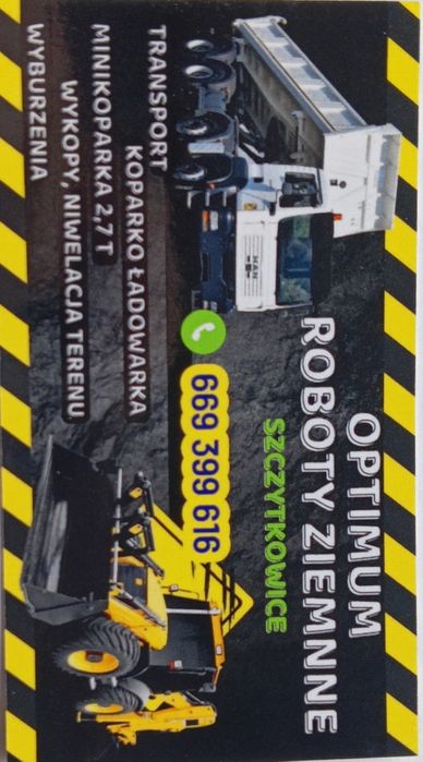 OPTIMUM Roboty Ziemne Wykopy, Niwelacje, Wyburzenia, Transport